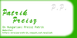 patrik preisz business card